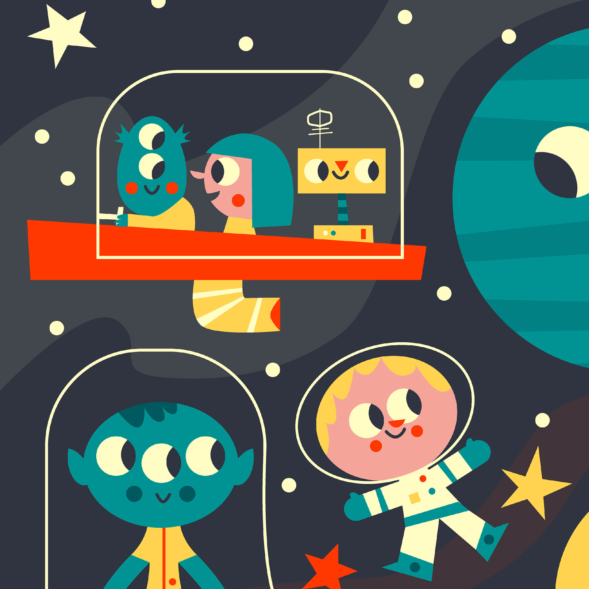 Space Poster for Kids - Amir Abou Roumie Illustrations