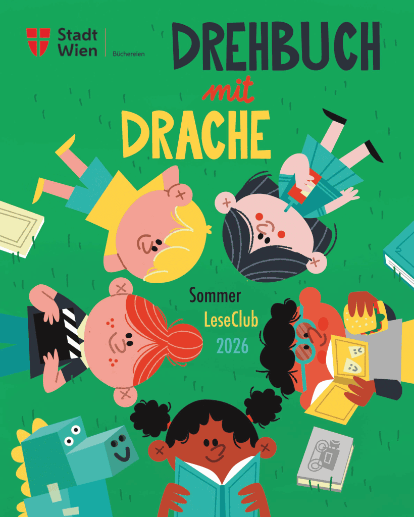 SommerLeseClub booklet cover with children and a dragon